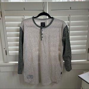 Zimego 3/4 Sleeve Gray Shirt